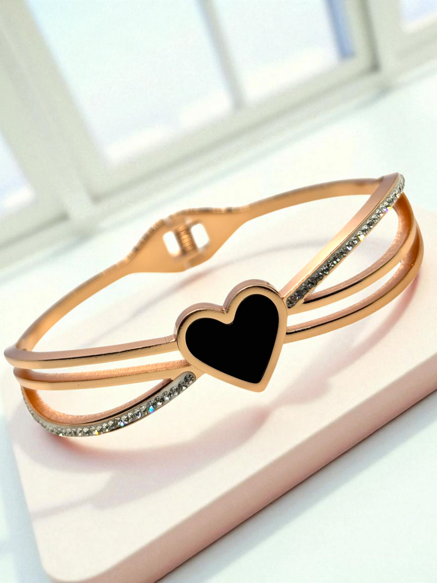Rose Gold American Diamond Anti Tarnished Infinity Love Bracelet