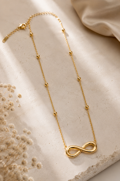 Infinity 18K Gold Plated Anti Tarnish Stainless Steel Necklace