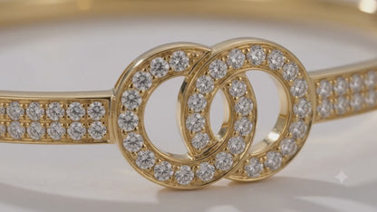 The Eternal Entwined - 18K Gold Plated Anti Tarnish Kada Bracelet