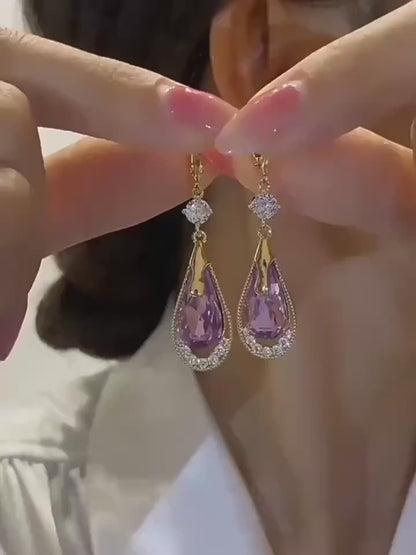 Timeless Tears Of Gaia - Korean Amethyst Crytal Teardrops