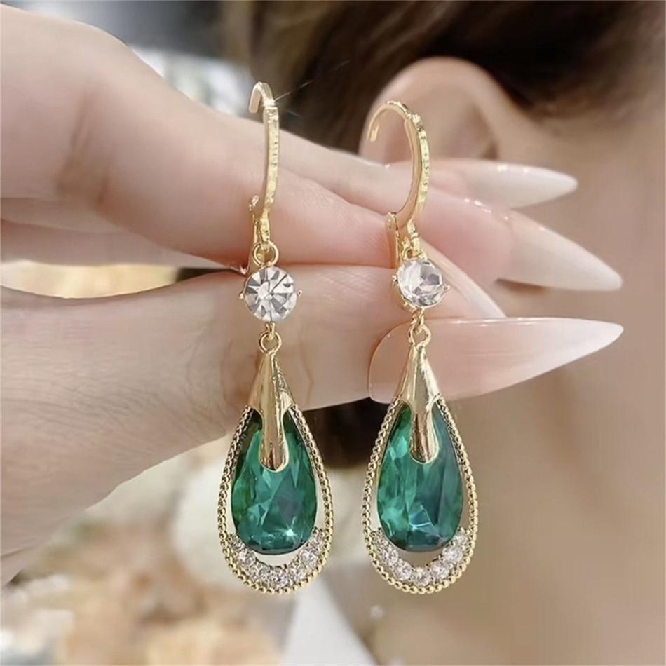 Timeless Tears Of Gaia - Korean Emarald  Crystal Teardrops