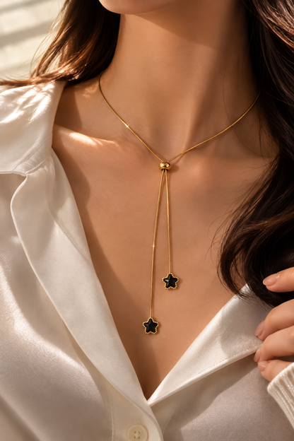 Black clover necklace