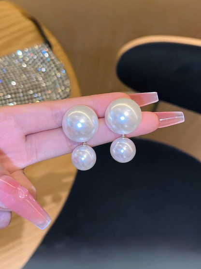Diviner's Orbs - Dual Pearl Korean Eardrops