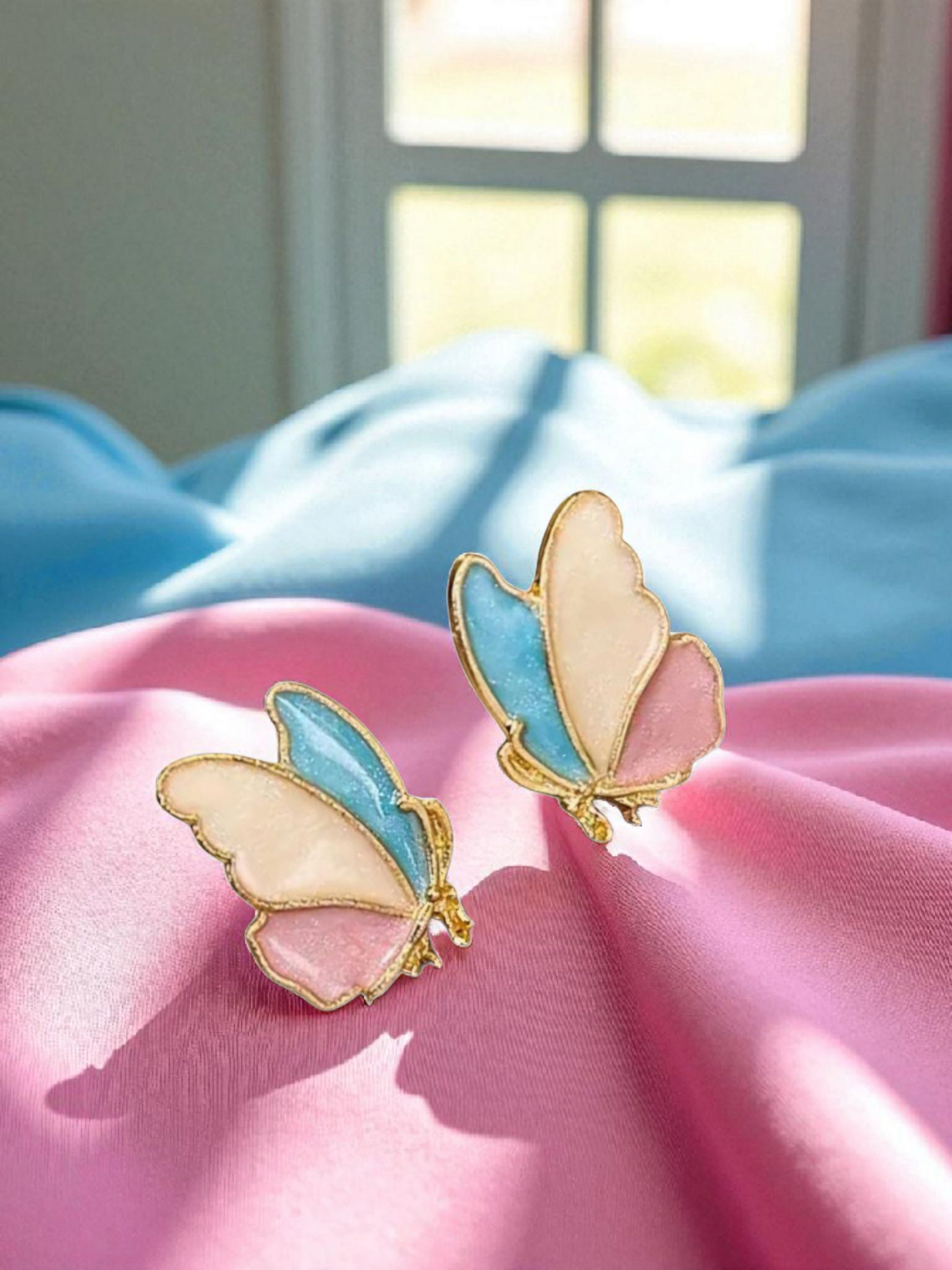 Most Trending Multi Colour Pop Pallete Butterfly Korean Studs