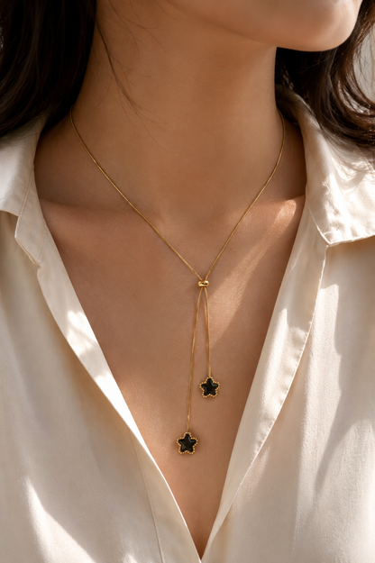 Black clover necklace