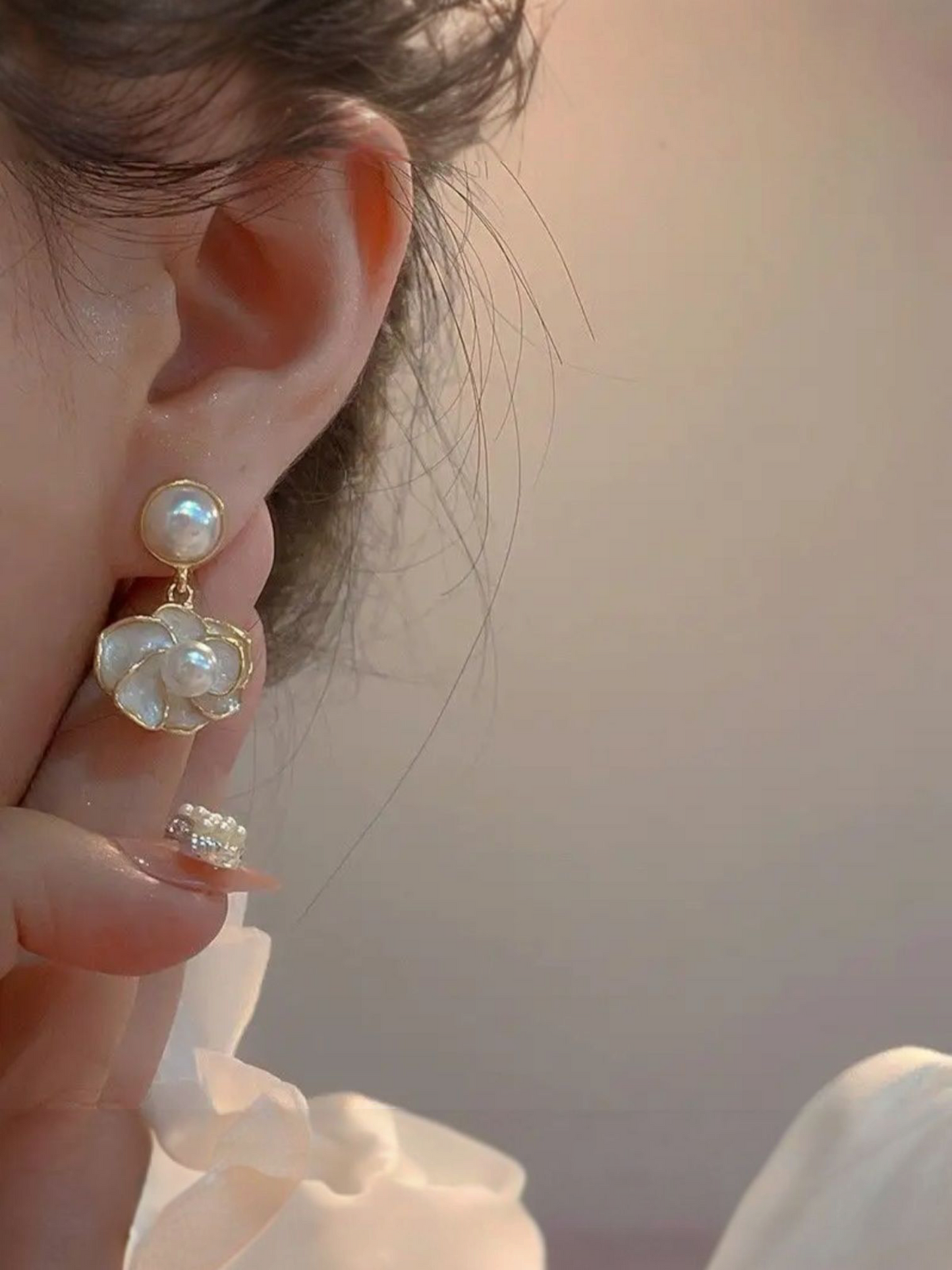 Shell Pearl Korean Earrings