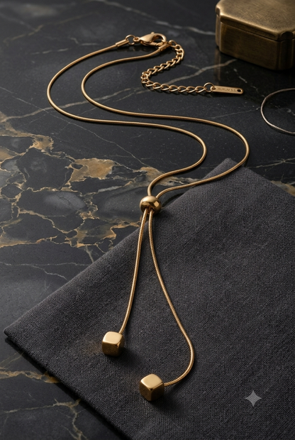 Dual cube chain necklace