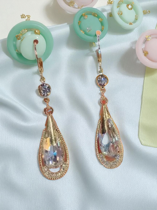 Timeless Tears Of Gaia - Korean Clear Crystal Teardrops