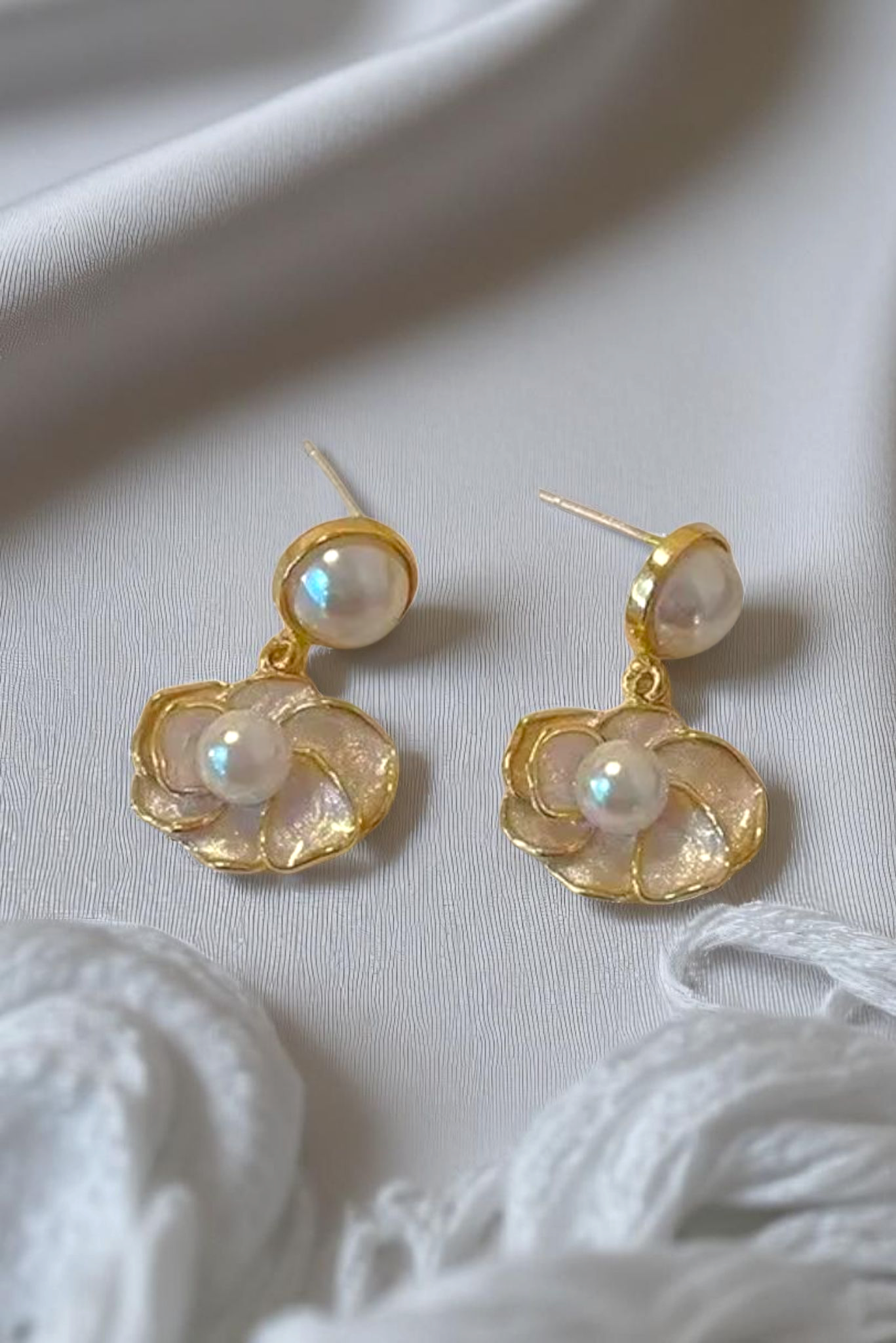 Shell Pearl Korean Earrings