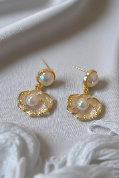 Shell Pearl Korean Earrings