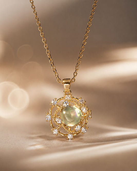 The Thaloria Celestial Halo Pearl Pendant