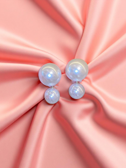 Diviner's Orbs - Dual Pearl Korean Eardrops