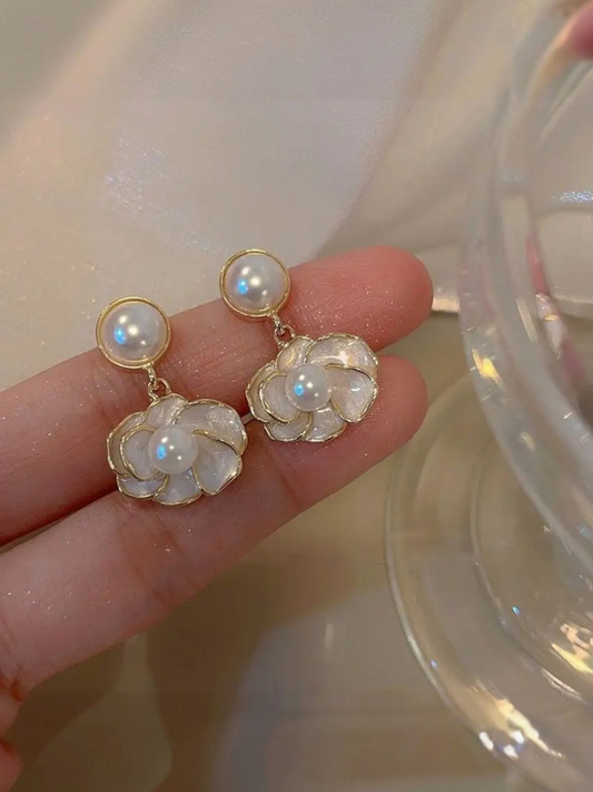 Shell Pearl Korean Earrings