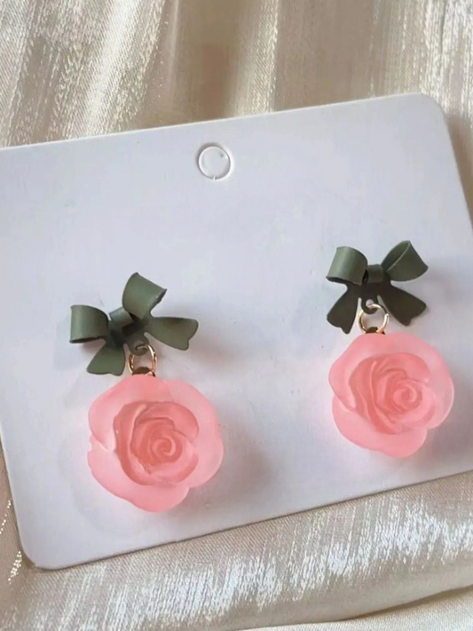 Rosette Vows Korean Earrings