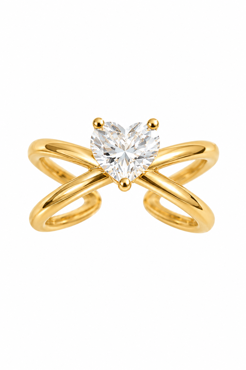 Heart Sparkle-Anti Tarnish Stainless Steel Finger Ring