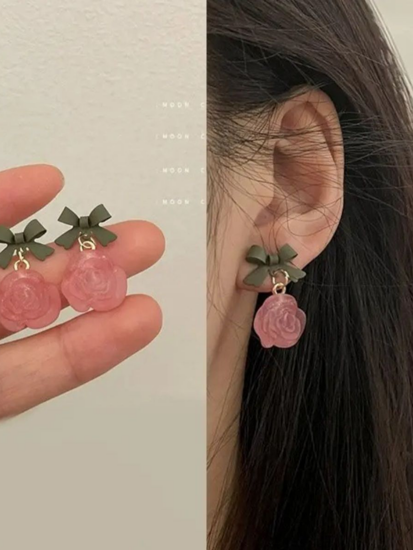 Rosette Vows Korean Earrings