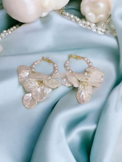 Pearly Moonlit Lagoon Cascade Korean Earrings