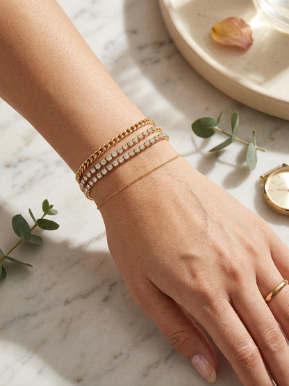Triple-Strand Tennis Bracelet