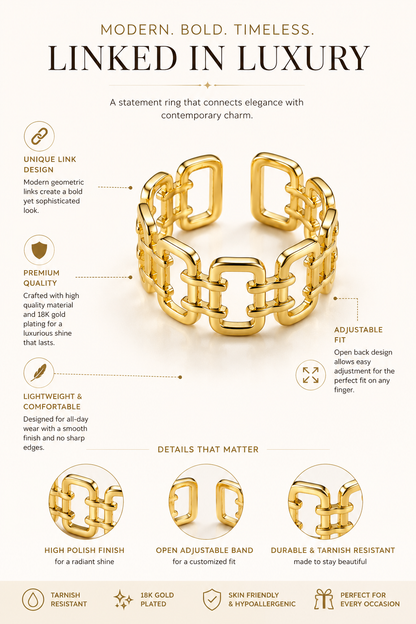 Crown Link Ring