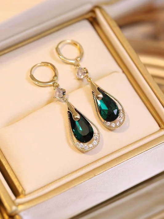 Timeless Tears Of Gaia - Korean Emarald  Crystal Teardrops