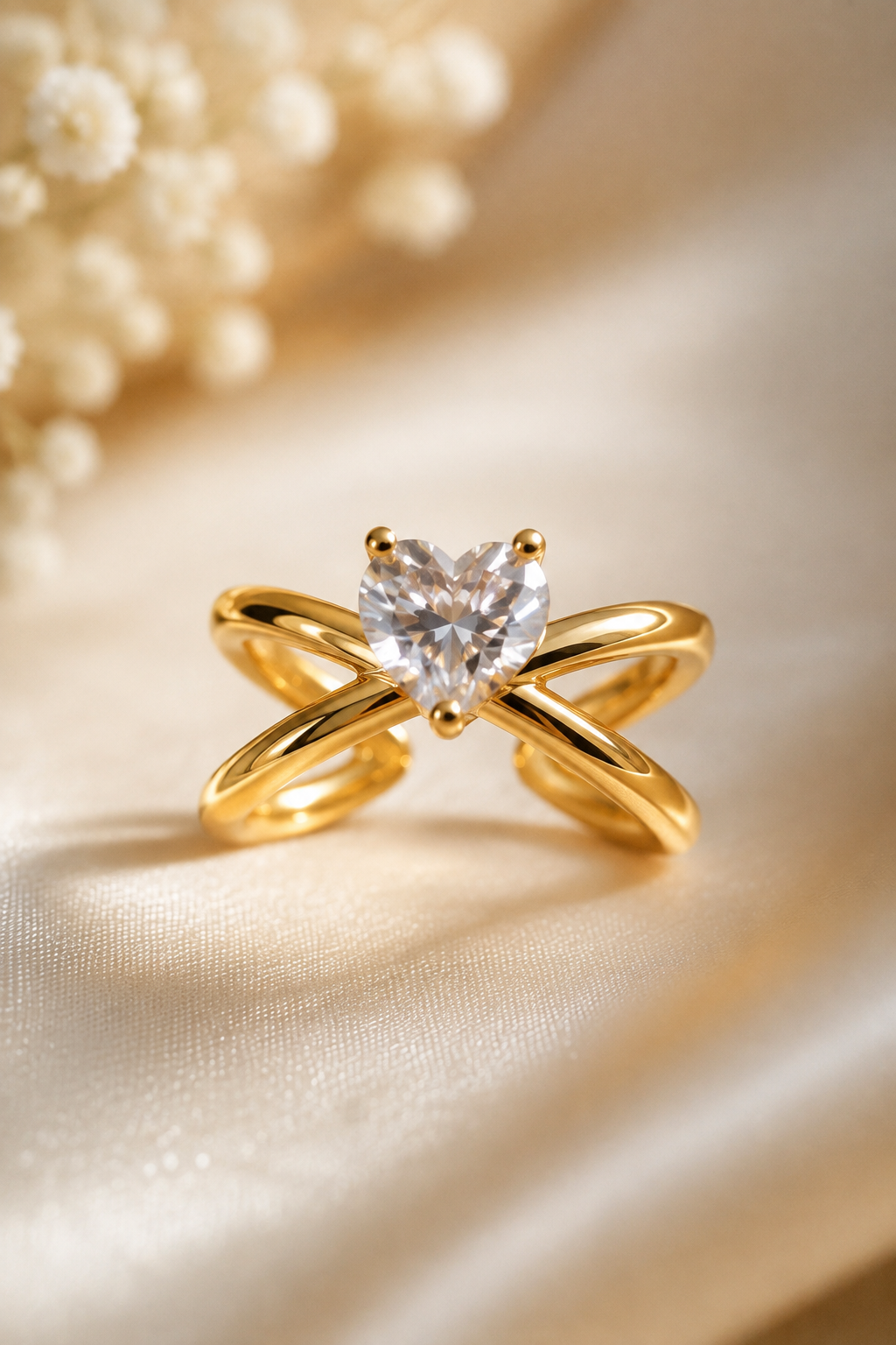 Heart Sparkle-Anti Tarnish Stainless Steel Finger Ring