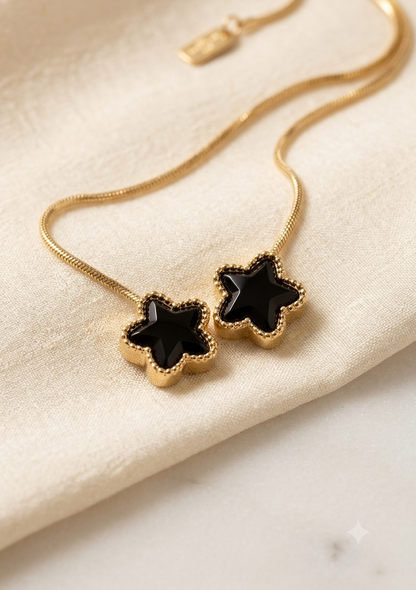 Black clover necklace