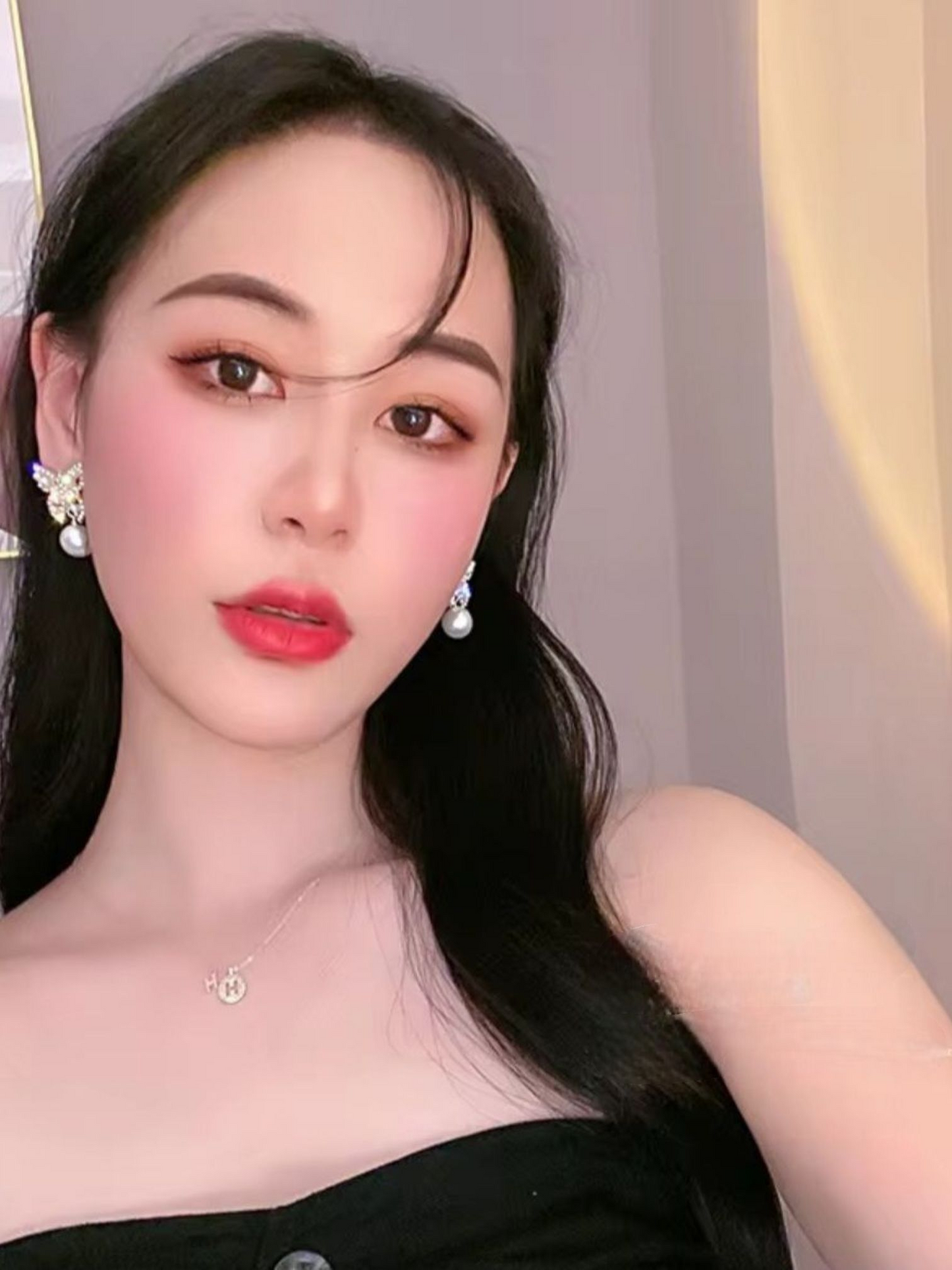 Butterfly Pearl Drops Trendy Korean Earrings