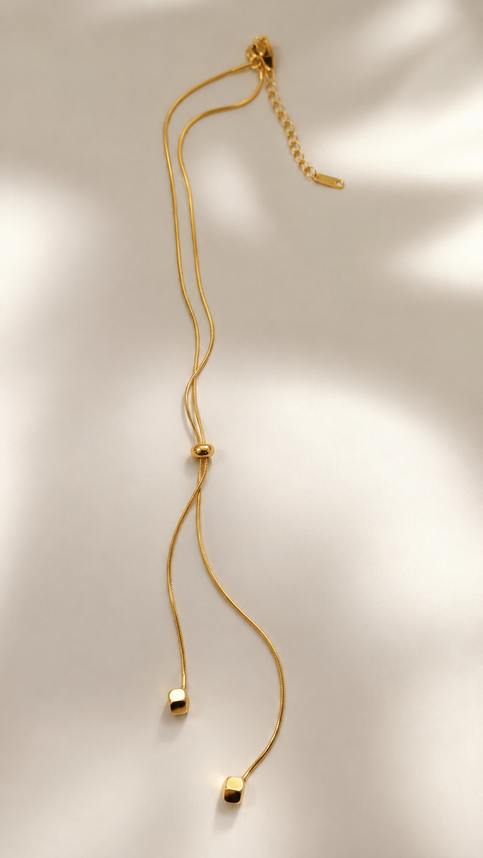 Dual cube chain necklace