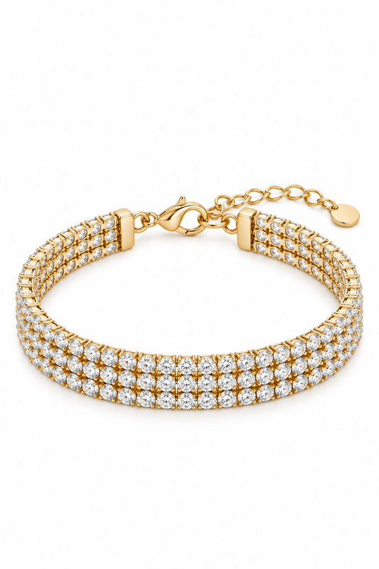 Triple-Strand Tennis Bracelet