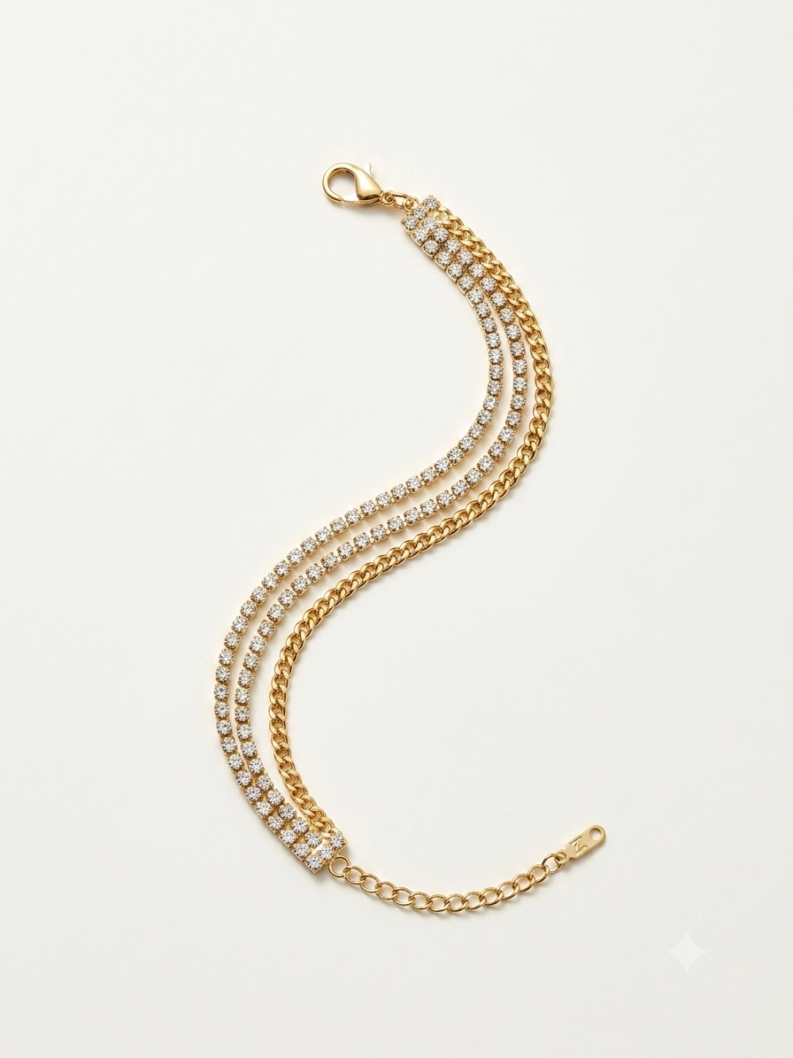 Triple-Strand Tennis Bracelet