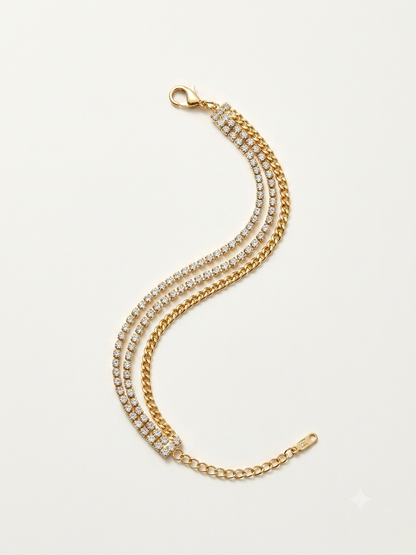 Triple-Strand Tennis Bracelet